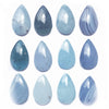 Medieval Swedish Ore Glass Cabochons 25mm - 12 pieces