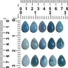 Medieval Swedish Ore Glass Pear Cabochons 20mm - 15 pieces