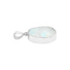Starborn Rainbow Moonstone Rough Oval Pendant in Sterling Silver
