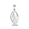 Starborn Spirit Quartz Drusy Pendant in Sterling Silver Cage Setting