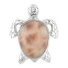 Starborn Thomsonite Turtle Pendant in Sterling Silver