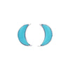Starborn Turquoise Crescent Moon Post Earrings in Sterling Silver