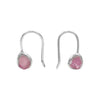 Starborn Pink Tourmaline Crystal Sterling Silver Drop Earrings