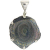 Desert Rose Chalcedony Drusy Sterling Silver Pendant