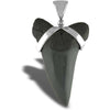 Fossil petrified Makoshark Tooth 925 Sterling Silver Pendant