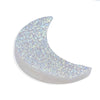 Drusy Crescent Moon Cabochons 24mm - 6 pieces