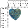 Drusy Heart Cabochon 50mm - 1 piece