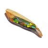 Fossil Mammoth Ivory with Ammolite Inlay Cabochon 50mm - 1 piece