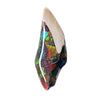 Fossiles Mammut-Elfenbein mit Ammolit-Inlay-Cabochon 49 mm – 1 Stück