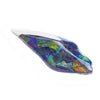 Fossiles Mammut-Elfenbein mit Ammolit-Inlay-Cabochon 49 mm – 1 Stück