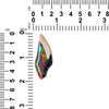 Fossiles Mammut-Elfenbein mit Ammolit-Inlay-Cabochon 49 mm – 1 Stück