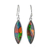 Starborn Ammolite Pendant and Earring Set in Sterling Silver - Marquise Shape