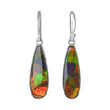 Starborn Ammolite Pendant and Earring Set in Sterling Silver- Thin Pear Shape