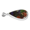 Starborn Ammolite and Sterling Silver pear Shape Pendant - Large