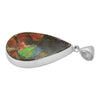 Starborn Ammolite and Sterling Silver pear Shape Pendant - Large