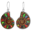 Starborn Ammolite eingelegte Ammonit Ohrringe 