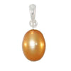 Starborn Creations Sterling Silver 7-9mm Golden Champagne Cultured Freshwater Pearl Pendant