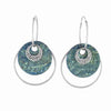 Starborn Creations Sterling Silver Blue Green Chalcedony Drusy Hoop Earrings