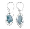 Starborn Creations Sterling Silver Caged Larimar Earrings