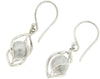 Starborn Creations Sterling Silver Gibeon Meteorite Sphere Caged Earrings