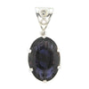 Starborn Creations Sterling Silver Iolite Pendant with Filigree Bale