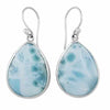 Starborn Creations Larimar-Tropfenohrringe aus Sterlingsilber 