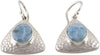 Starborn Creations Sterling Silver Larimar Triangle Earrings