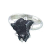 Starborn Creations Sterling Silber Sikhote Alin Meteorit Nugget Ring Größe 9 