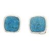 Starborn Creations Sterling Silver Square Nacozari Turquoise Cuff Links