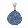 Starborn Creations Sterling Silver Steely Blue Titanium Drusy Pendant