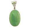 Starborn Creations Sterling Silver Variscite Pendant with Peridot in Bale