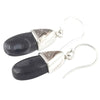 Starborn Creations Sterling Silver and Mokume Gane Black Psilomelane Earrings