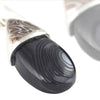 Starborn Creations Sterling Silver and Mokume Gane Black Psilomelane Earrings