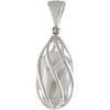 Starborn Danburite Crystal Sterling Silver Spiral Cage Pendant