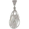 Starborn Danburite Crystal Sterling Silver Spiral Cage Pendant