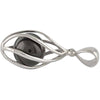 Starborn Elite Shungite Sphere Sterling Silver Spiral Pendant