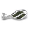 Starborn Natural Moldavite Pendant in Sterling Silver Cage