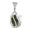 Starborn Natural Moldavite Pendant in Sterling Silver Cage