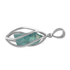 Starborn Sterling Silver Aqua Aura Quartz Crystal Pendant