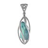 Starborn Sterling Silber Aqua Aura Quarz Kristall Anhänger 