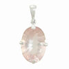 Starborn Sterling Silver Light Pink Rose Quartz Pendant