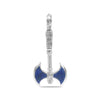 Starborn Lapis Battle Axe Pendant in Sterling Silver